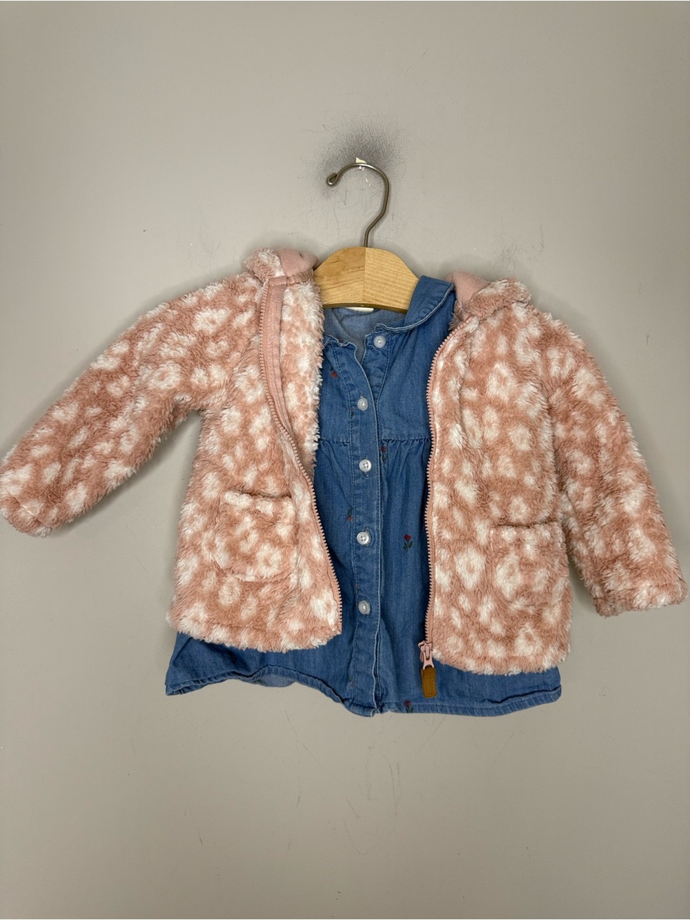 $9 ADD ON Carter’s‎ fleece jacket Bear ears first impressions old navy baby gap